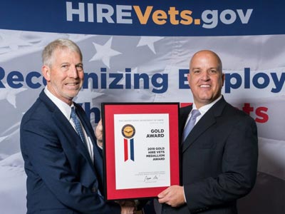 Board members at a veterans event